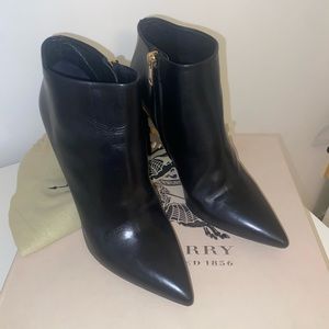 Burberry Bamburgh Ankle Heels Nova Check Gold Heel Size 38